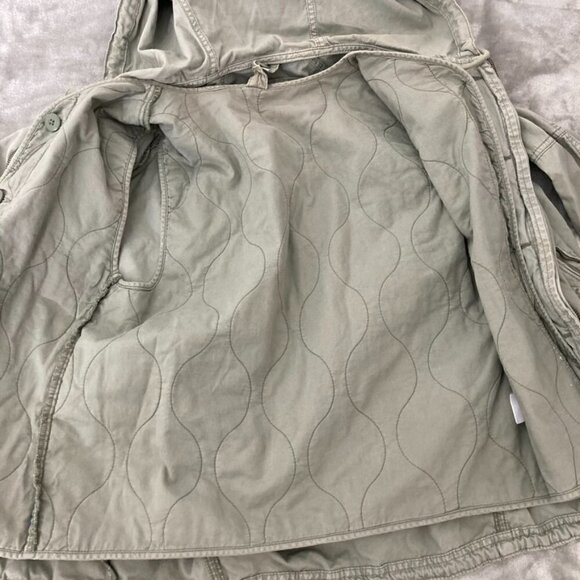 American Eagle Sage Green Hooded Utility Jacket w/ Removable Vest Small - Picture 5 of 11